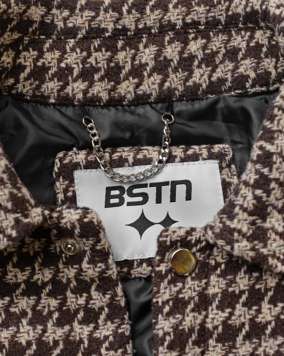 Houndstooth Padded Overshirt