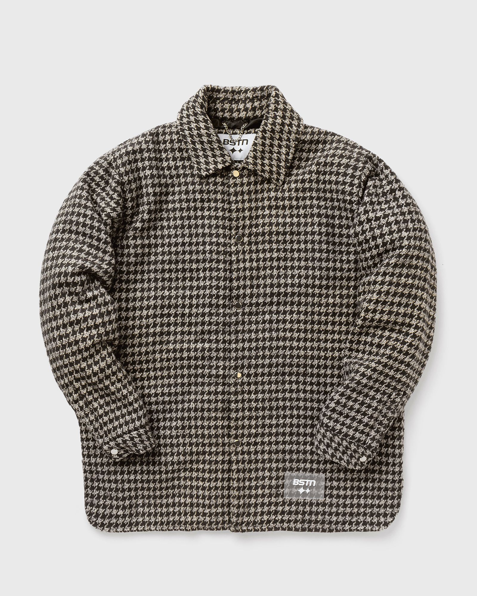 Houndstooth Padded Overshirt