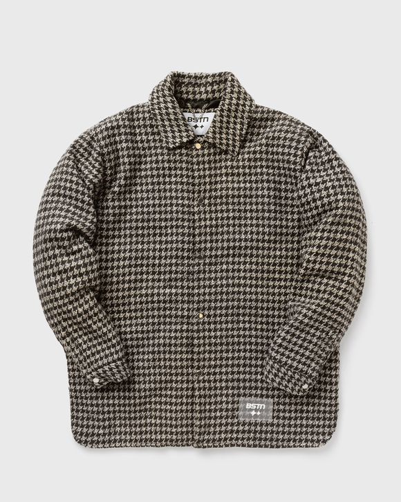 Houndstooth Padded Overshirt