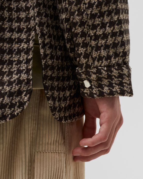 Houndstooth Padded Overshirt