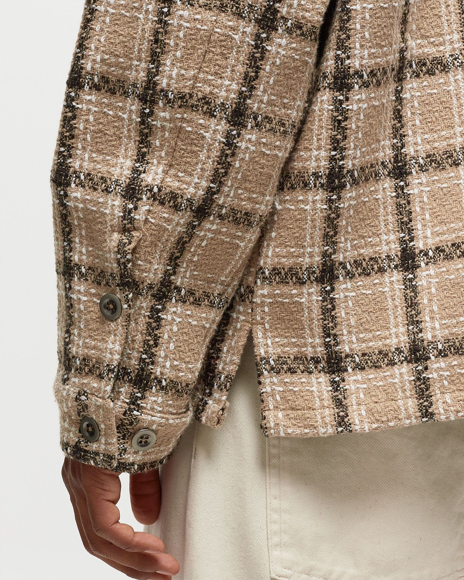 BOUCLÉ PLAID SHIRT
