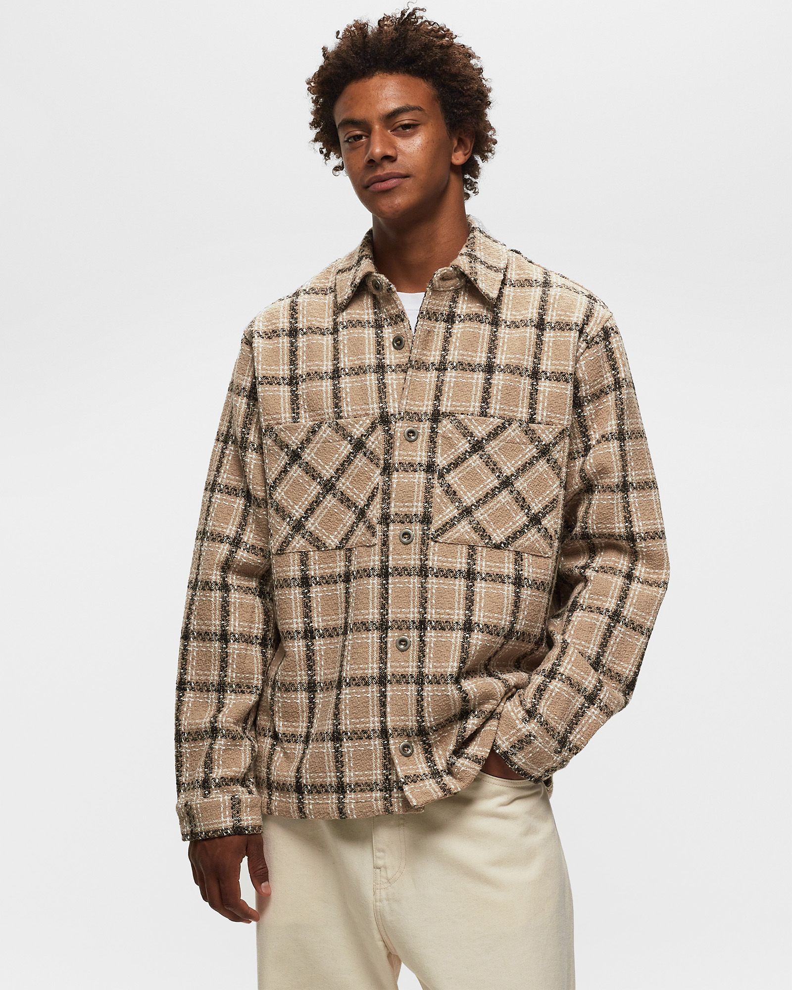 BOUCLÉ PLAID SHIRT