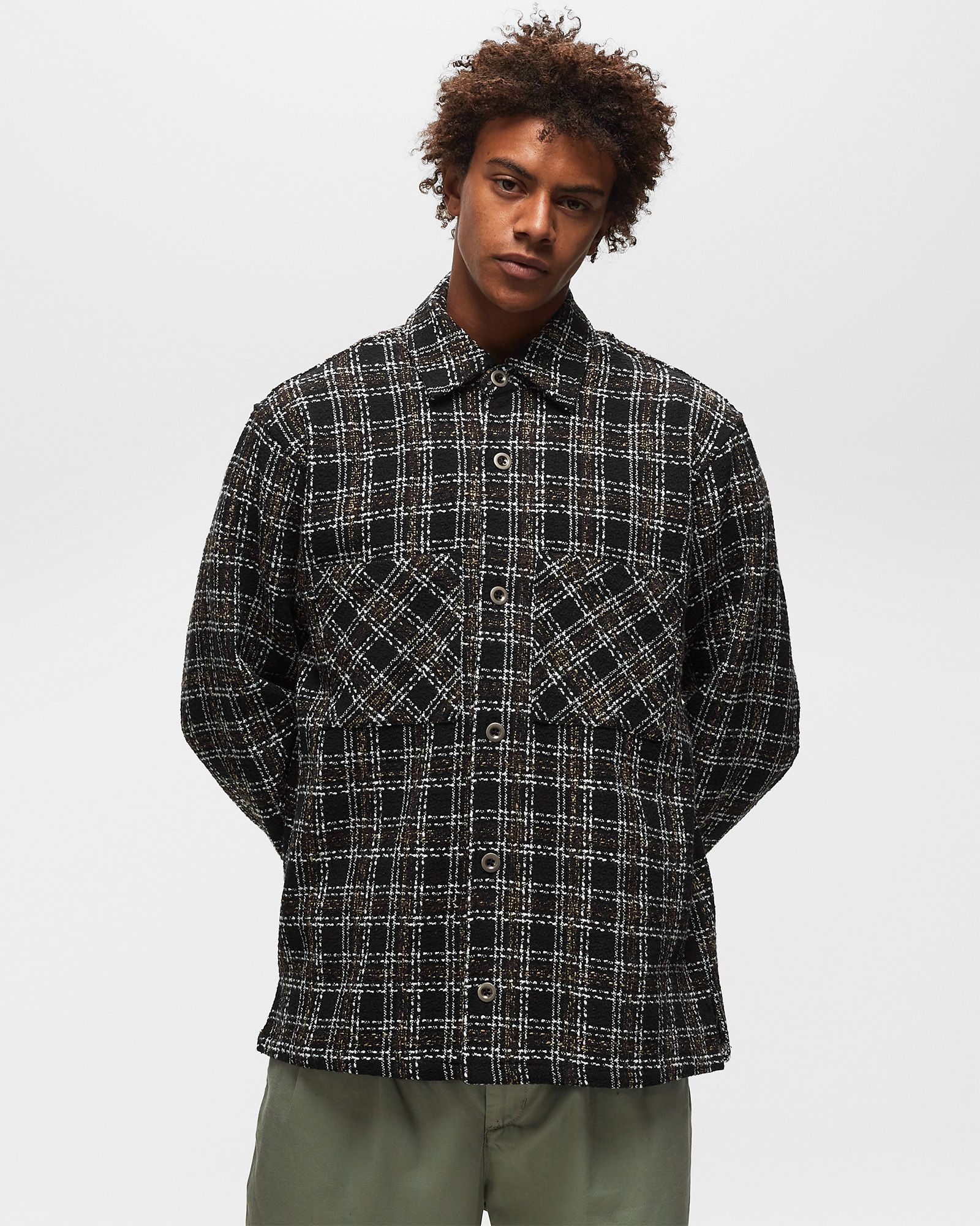 BOUCLÉ PLAID SHIRT