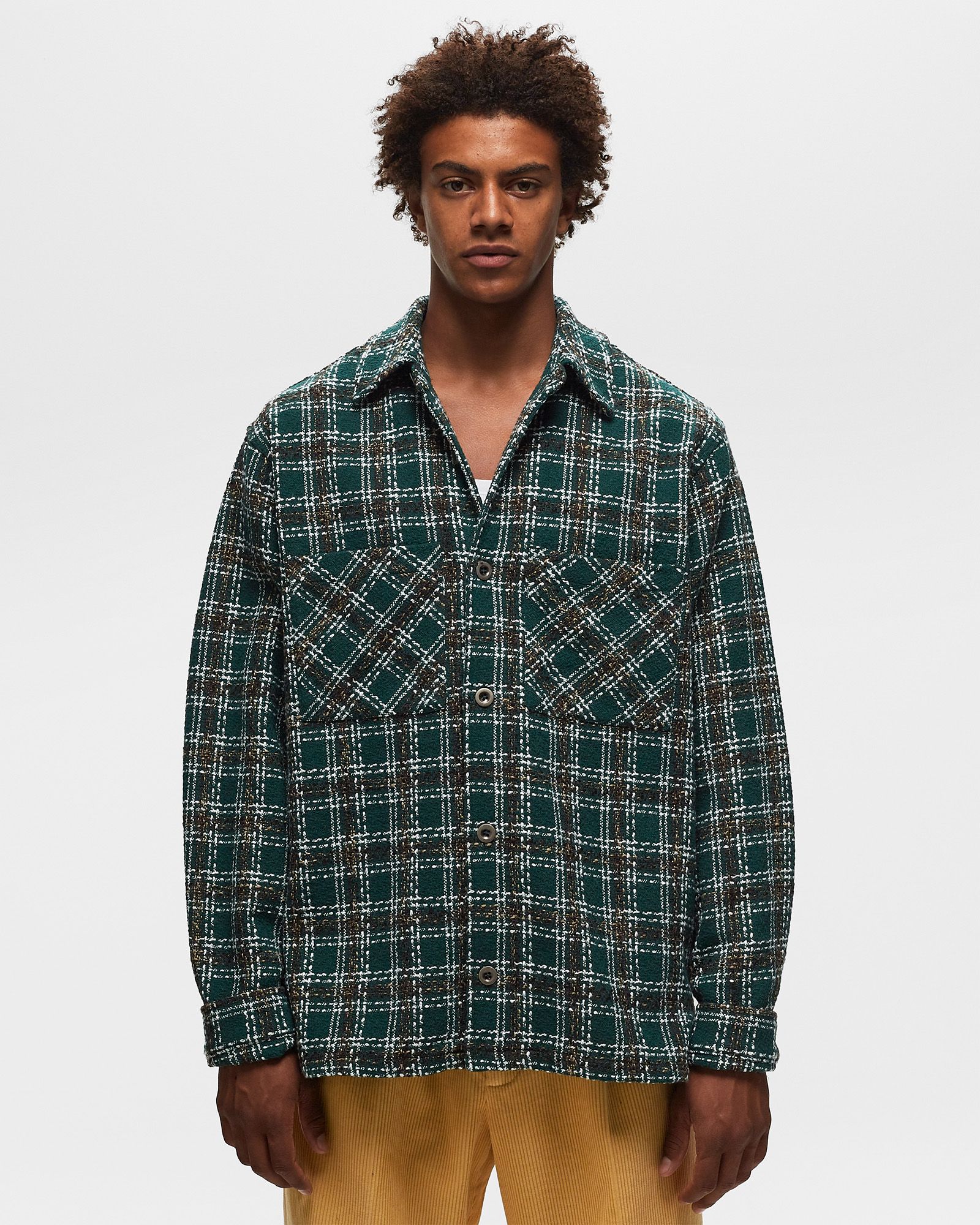 BOUCLÉ PLAID SHIRT