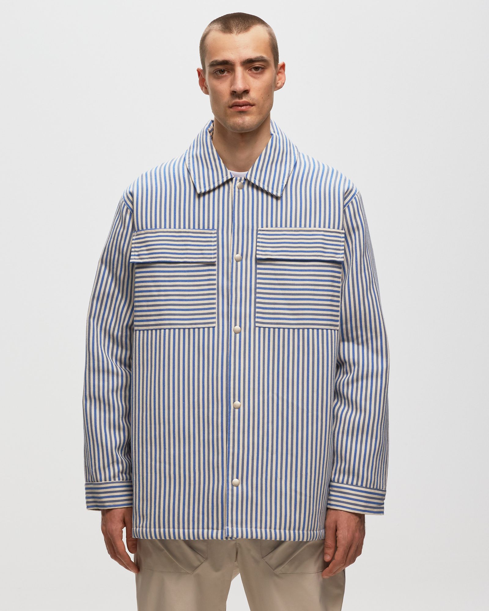 Padded Striped Overshirt