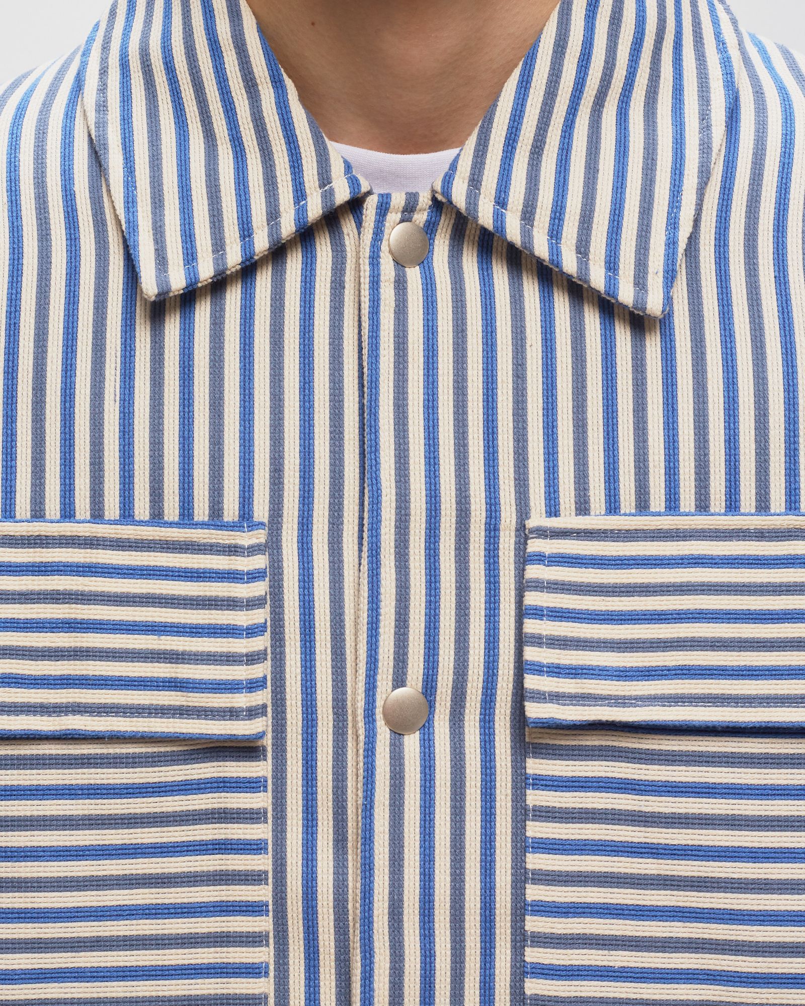 Padded Striped Overshirt