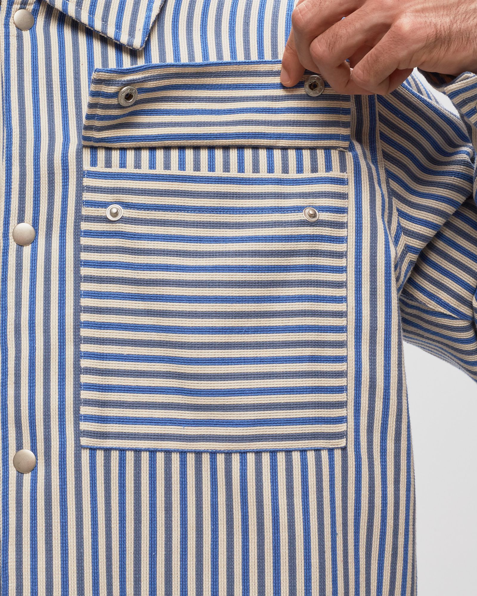 Padded Striped Overshirt
