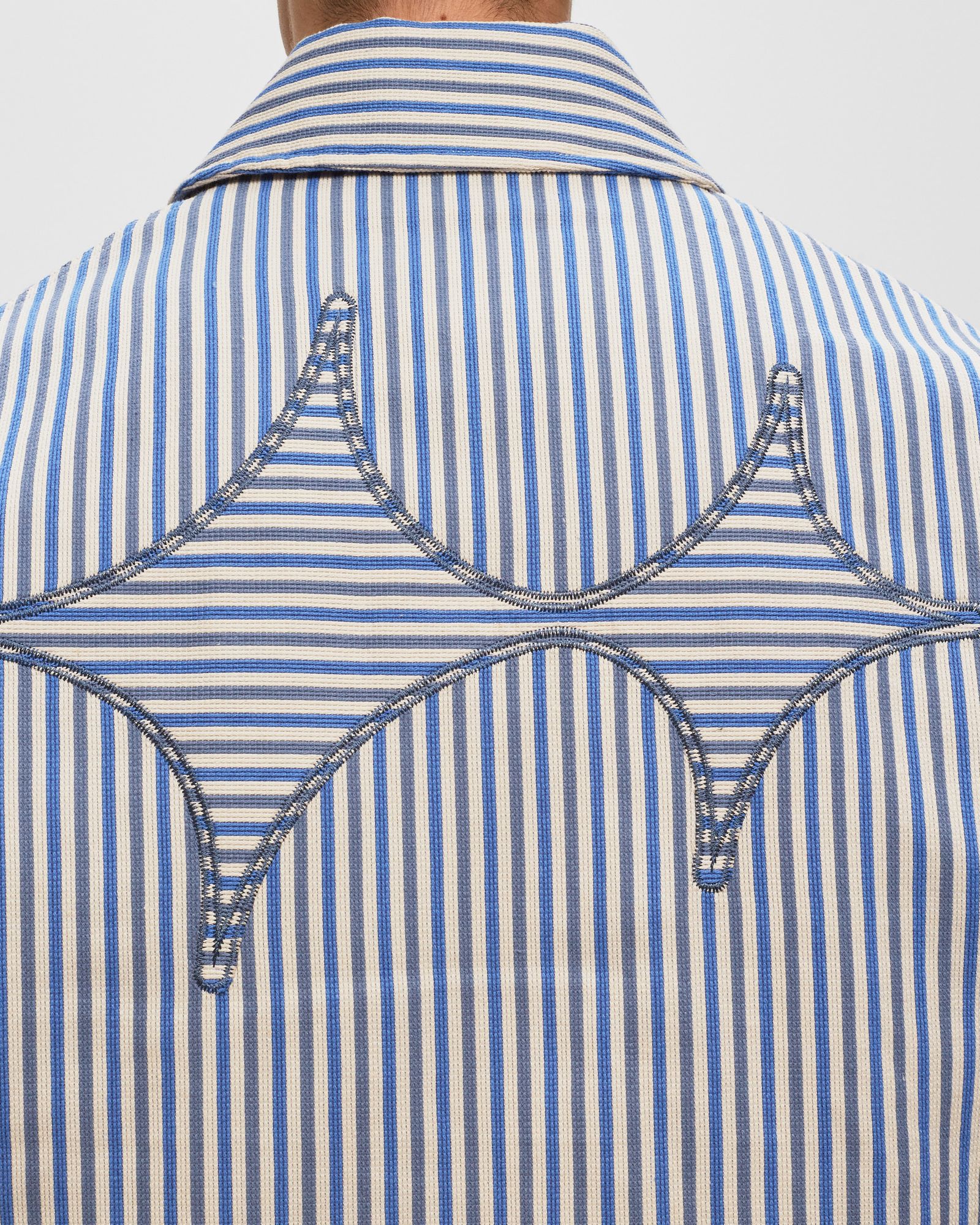 Padded Striped Overshirt