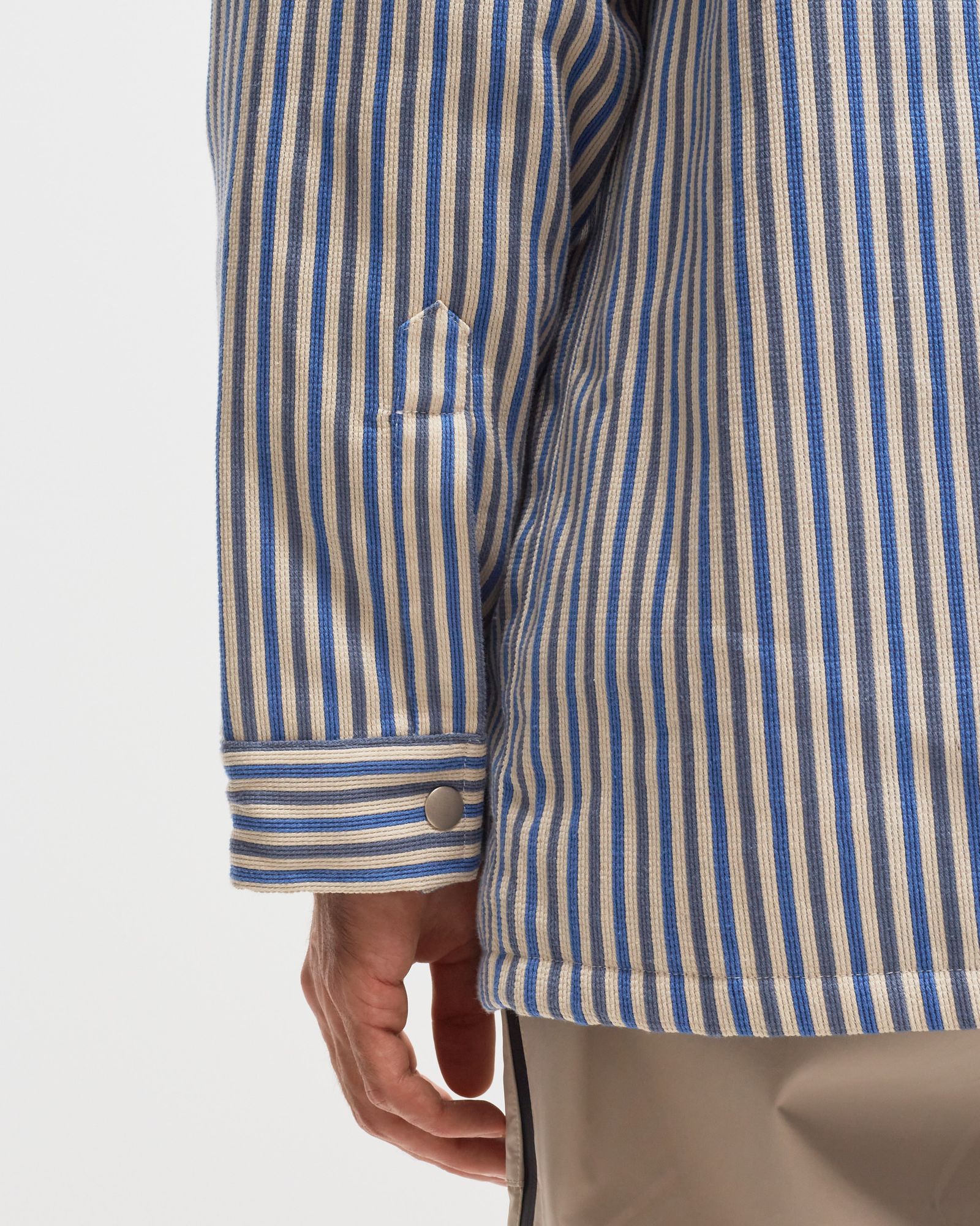 Padded Striped Overshirt