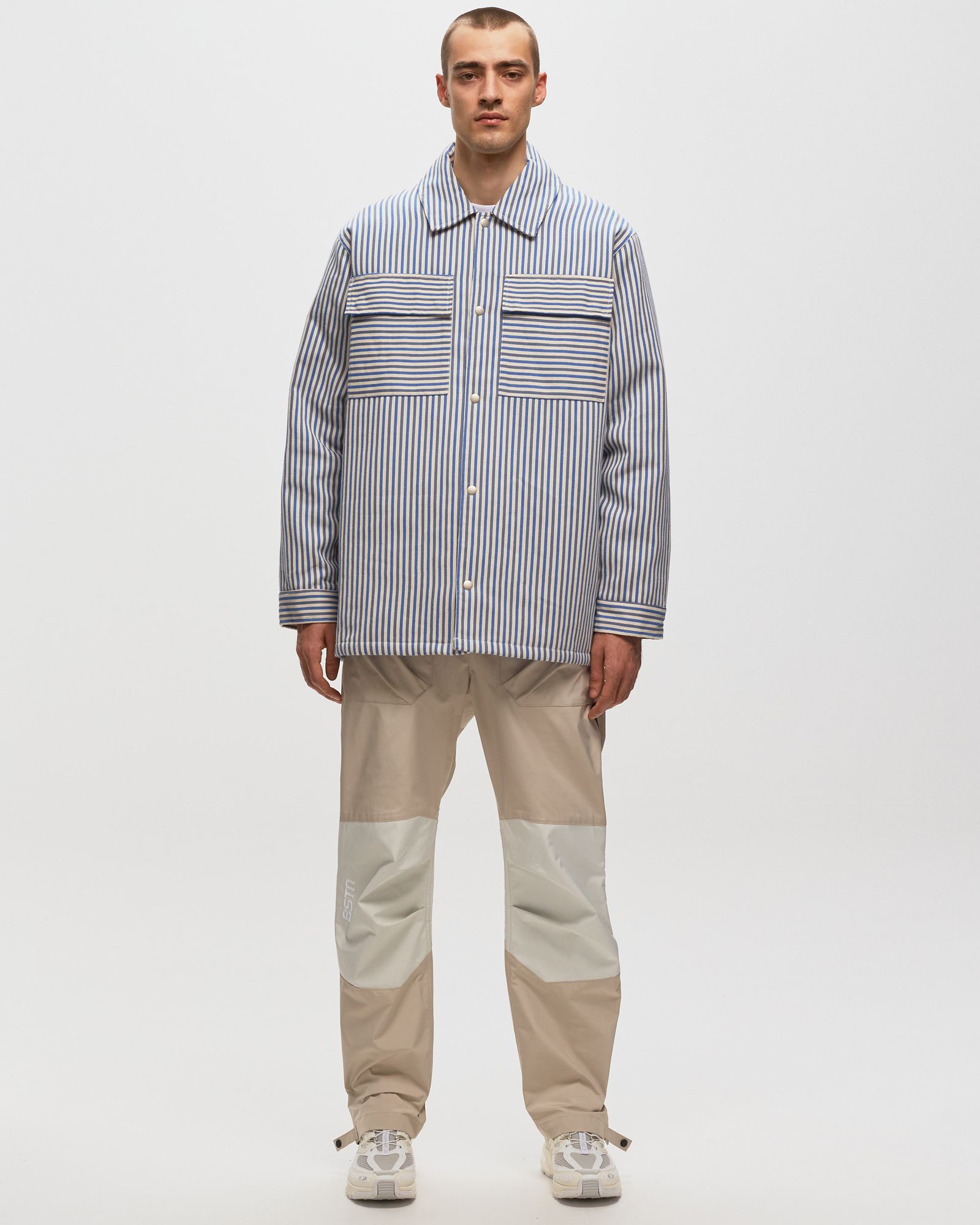 Padded Striped Overshirt
