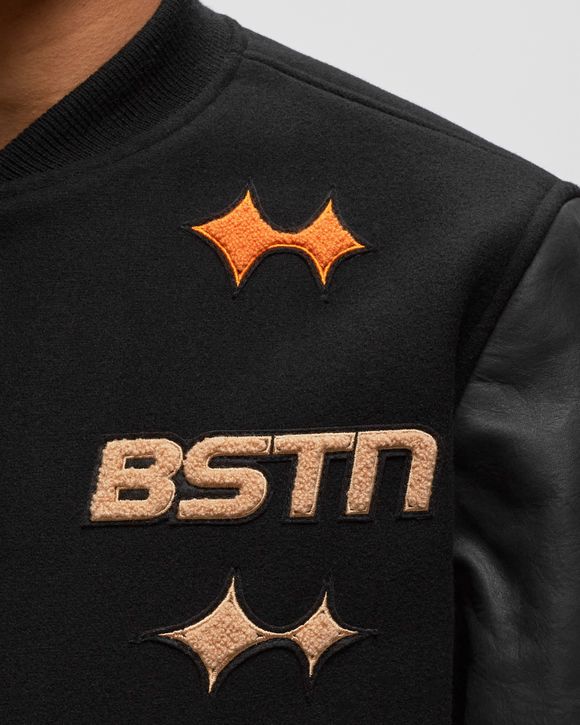 BSTN Brand Schott x BSTN Brand Thank You, Basketball Varsity Jacket Men College Jackets black|multi in Size:XL