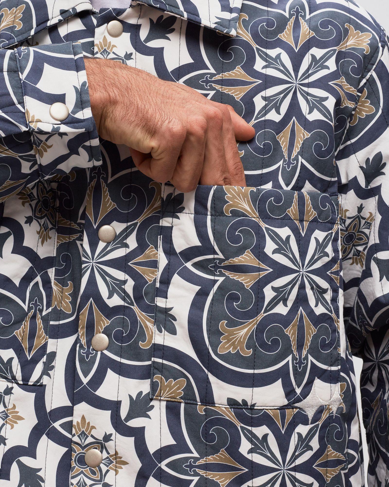 AOP Quilted Overshirt