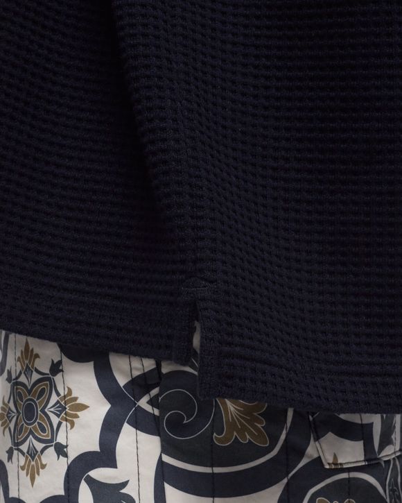Oversized Waffle Polo Shirt