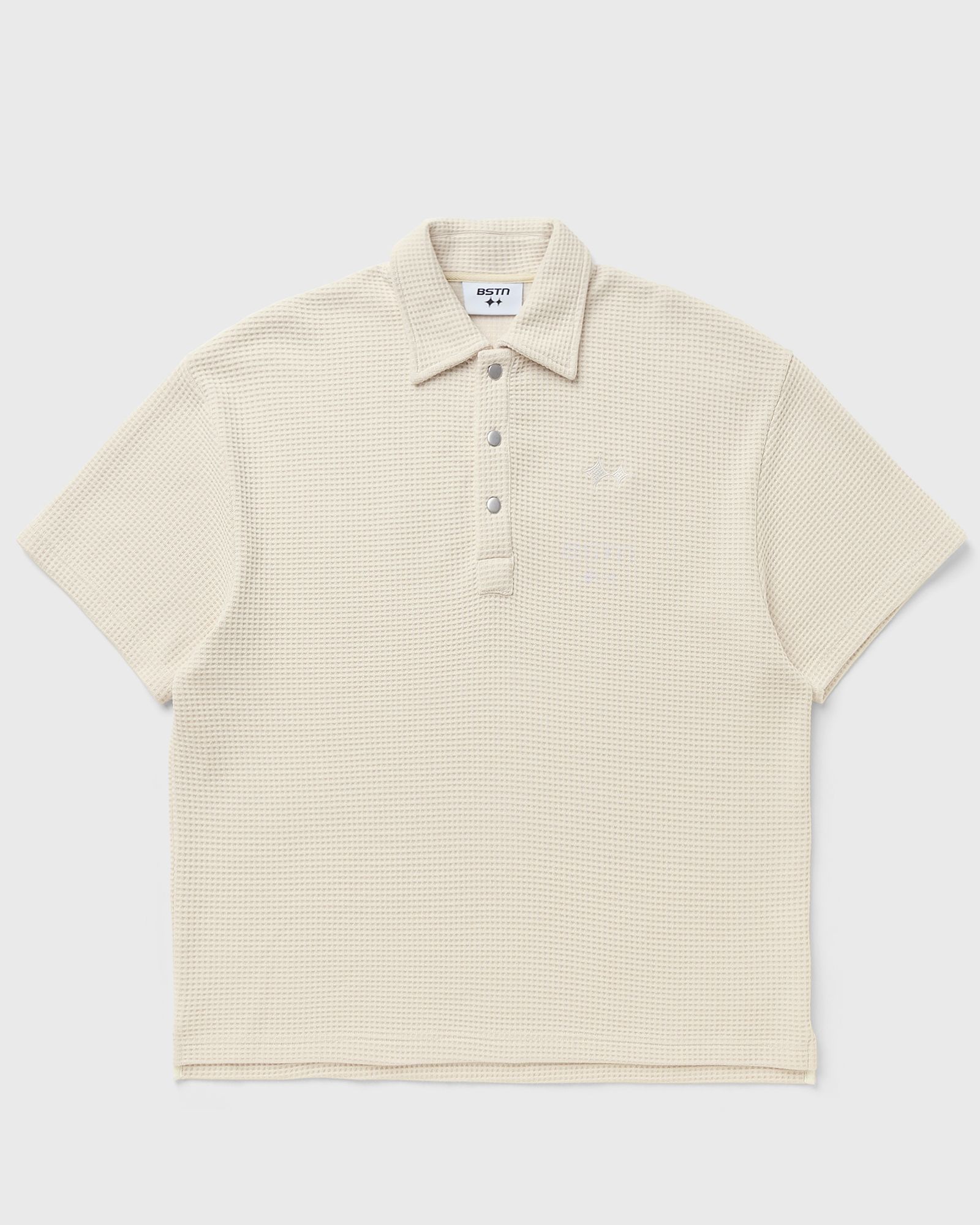 Oversized Waffle Polo Shirt