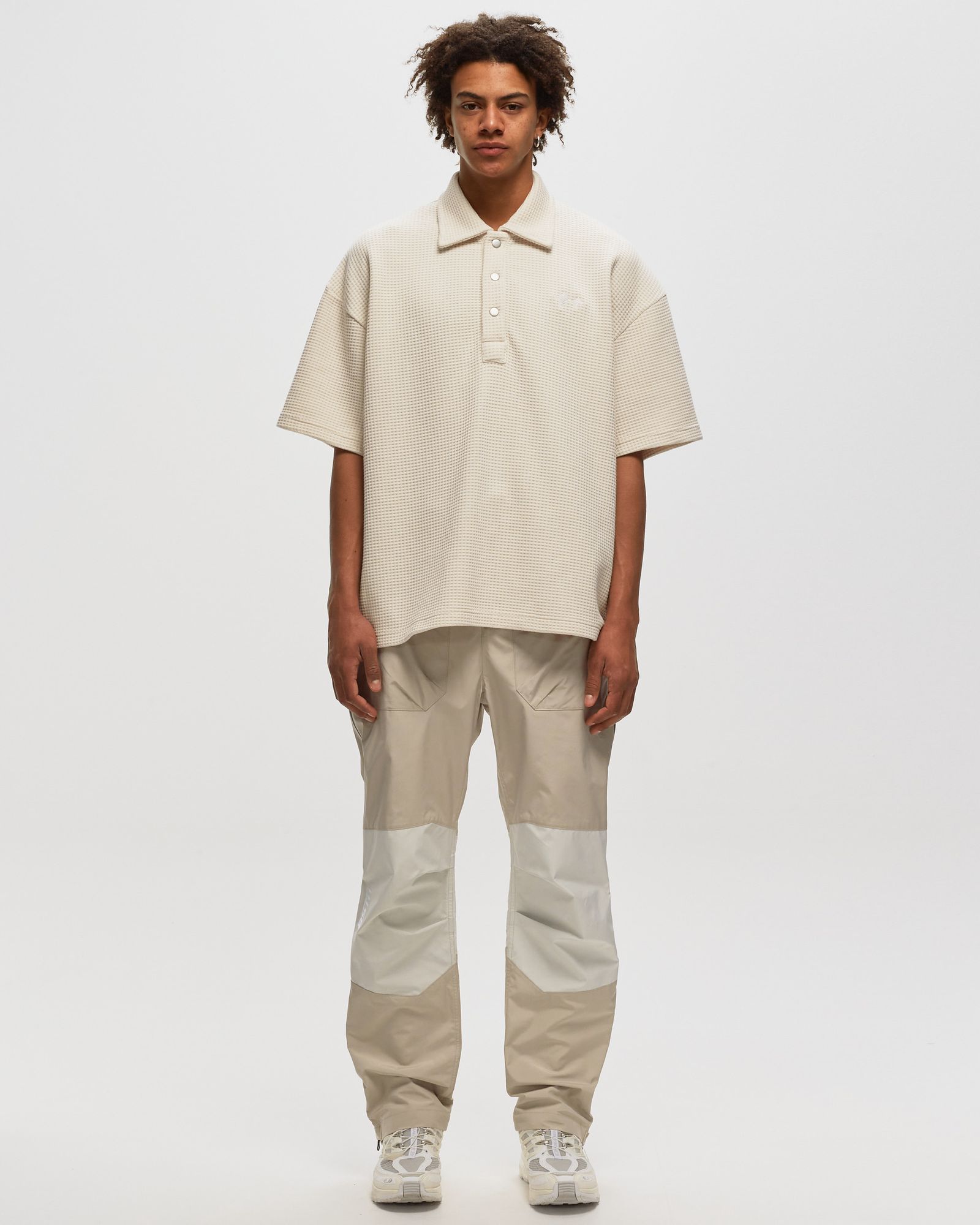 Oversized Waffle Polo Shirt
