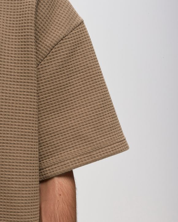 Oversized Waffle Polo Shirt