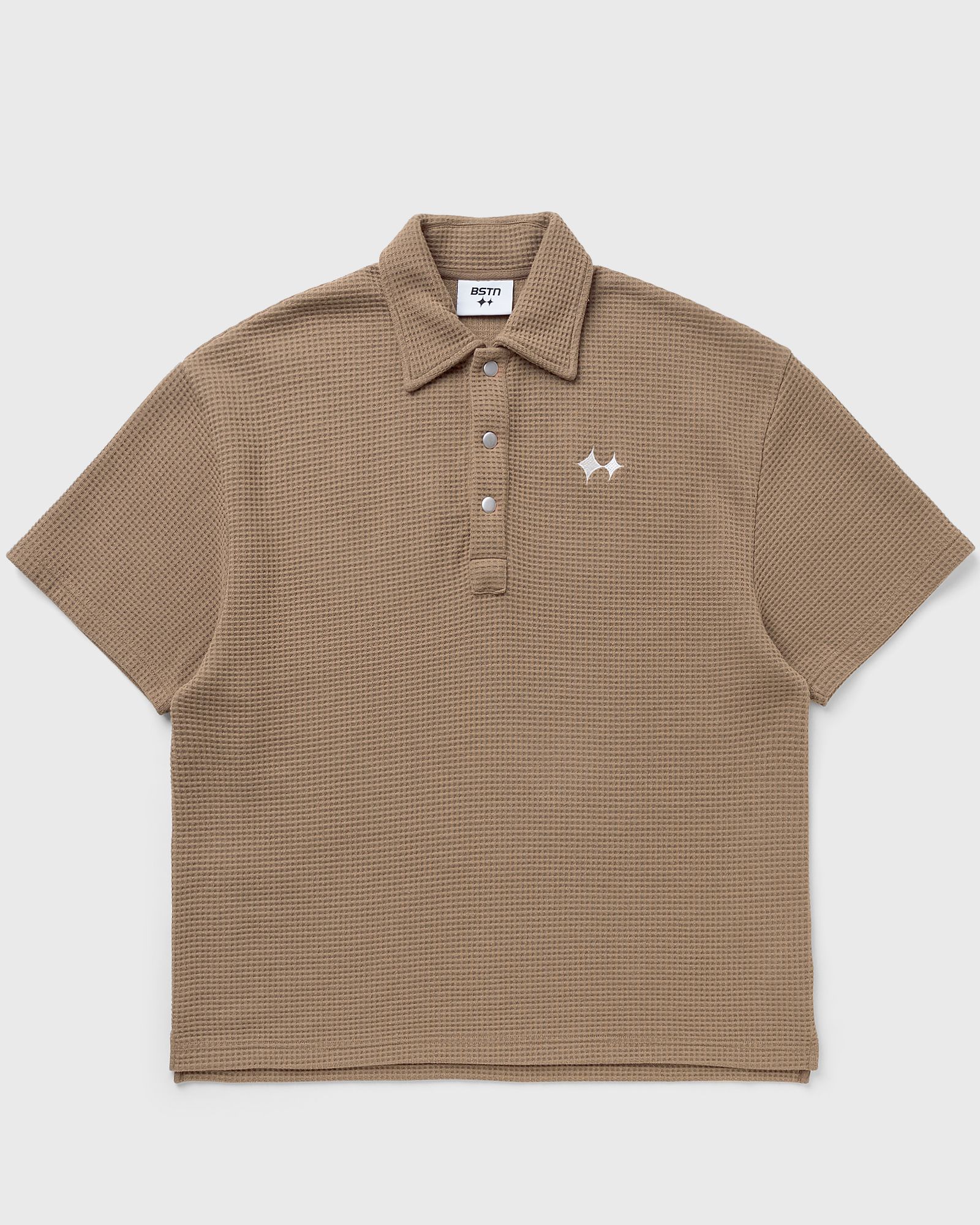 Oversized Waffle Polo Shirt