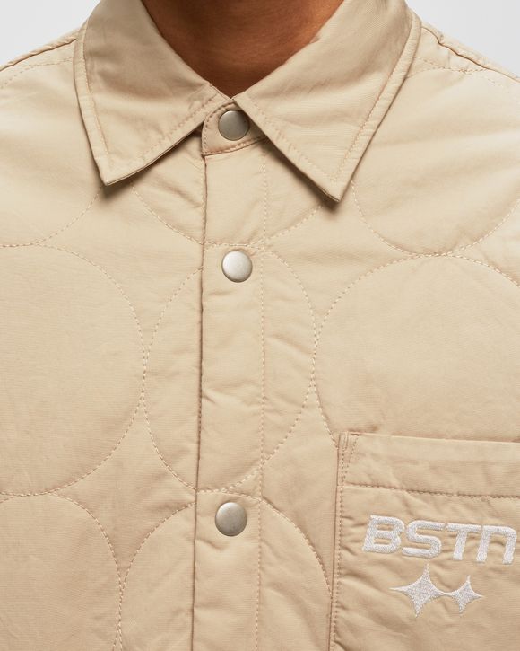 BSTN Brand Warmup Waffle Light Polo Shirt Beige