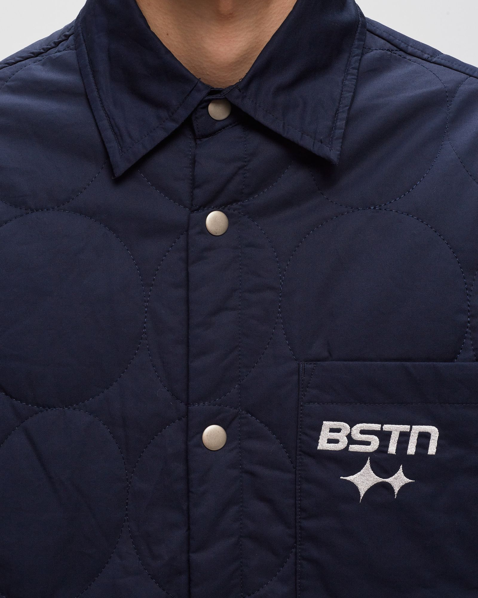 Logo Pattern Quilted Overshirt