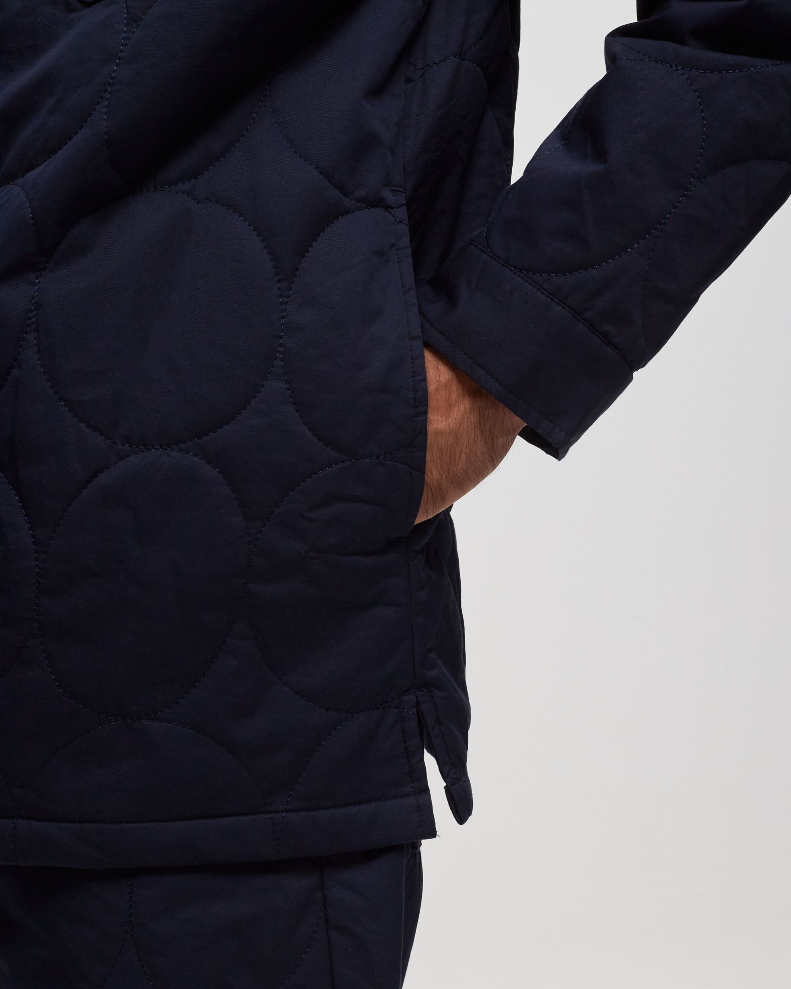 Logo Pattern Quilted Overshirt