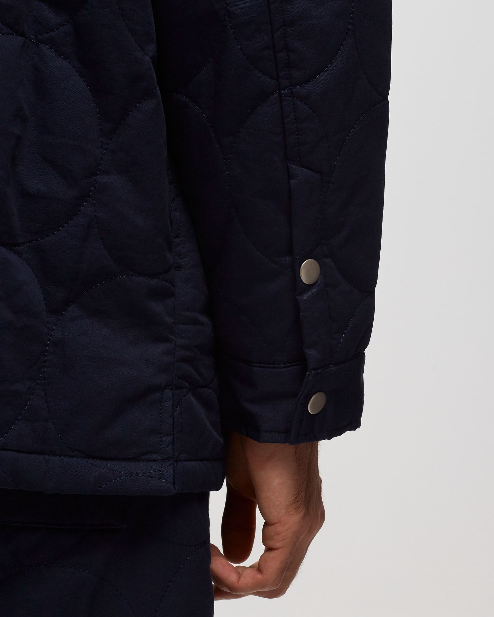 Logo Pattern Quilted Overshirt