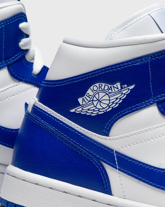 Jordan WMNS Air Jordan 1 Mid 'Kentucky Blue' White - WHITE/HYPER ROYAL-WHITE