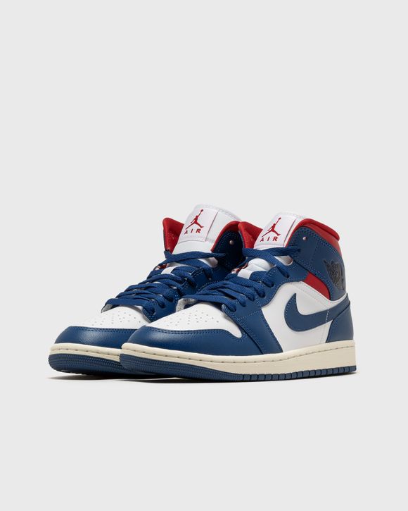 Jordan WMNS AIR JORDAN 1 MID 'French Blue' Blue/White - WHITE/FRENCH  BLUE-GYM RED-SAIL