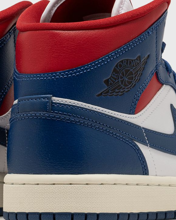 Jordan WMNS AIR JORDAN 1 MID 'French Blue' Blue/White - WHITE/FRENCH  BLUE-GYM RED-SAIL