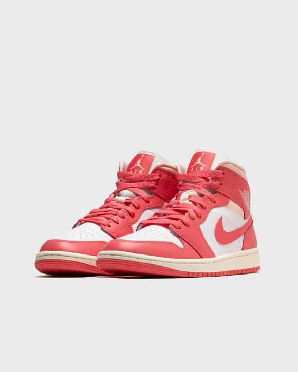 Jordan WMNS Air Jordan 1 Mid 'Strawberries and Cream' Pink - WHITE/SEA  CORAL-ATMOSPHERE-SAIL