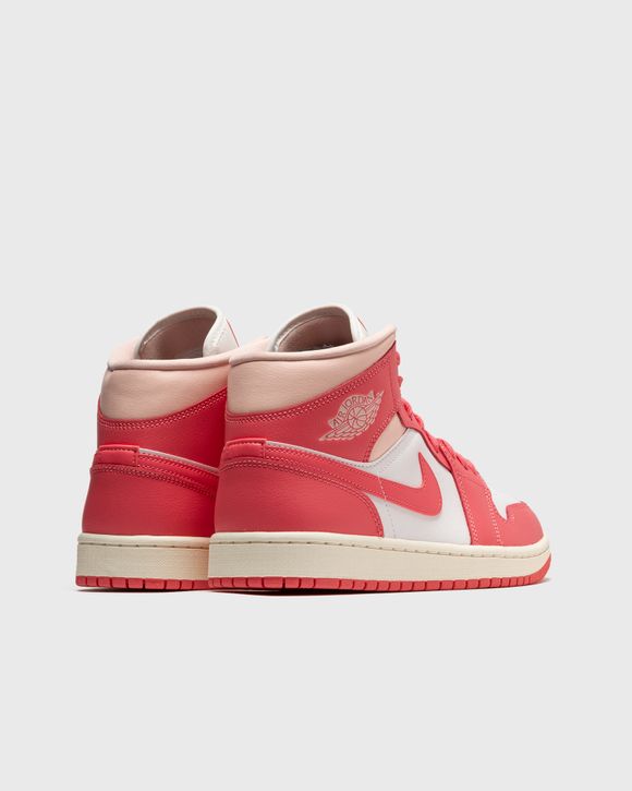 Jordan WMNS Air Jordan 1 Mid 'Strawberries and Cream' Pink - WHITE/SEA  CORAL-ATMOSPHERE-SAIL