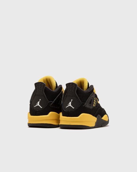 Air jordan 4 black clearance and yellow