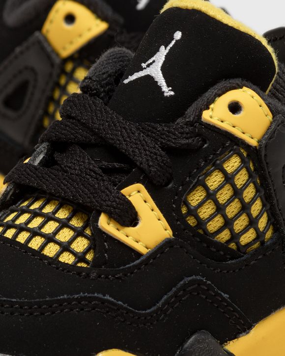 Jordan AIR JORDAN 4 RETRO THUNDER (TD) Black - BLACK/WHITE-TOUR YELLOW