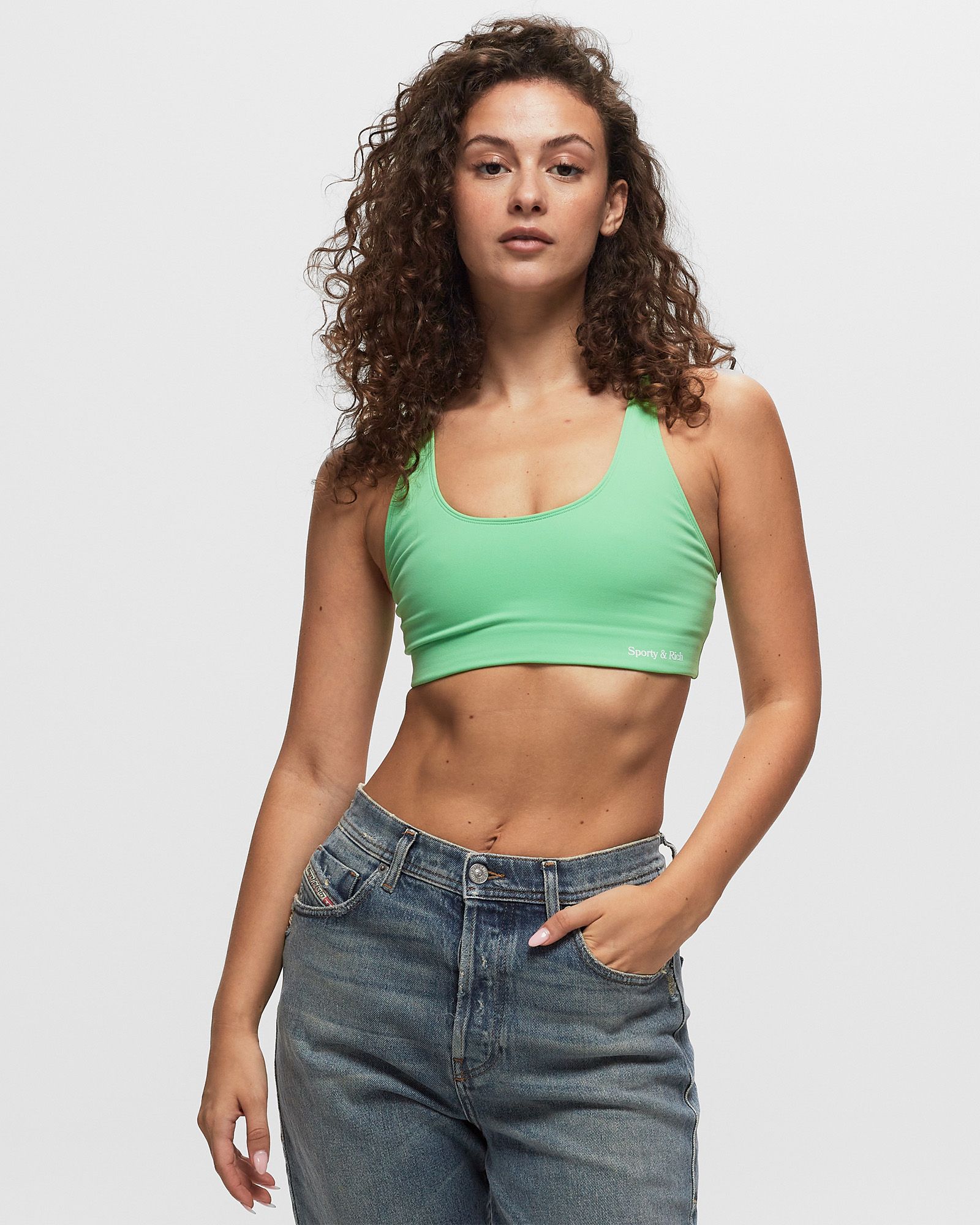 Serif Logo Sports Bra