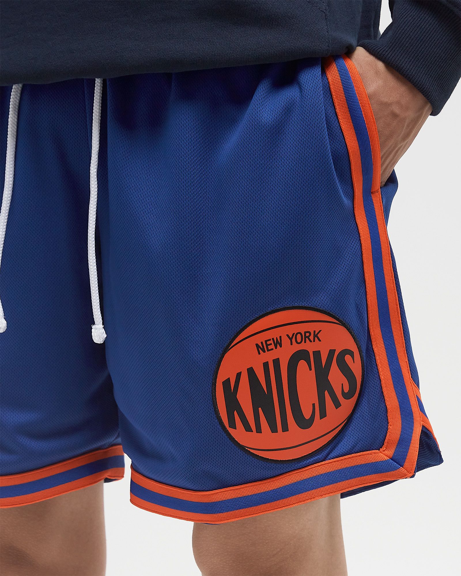 NBA OVERTIME WIN MESH SHORTS VINTAGE LOGO NEW YORK KNICKS