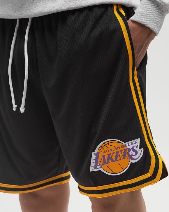 NBA OVERTIME WIN MESH SHORTS VINTAGE LOGO LOS ANGELES LAKERS
