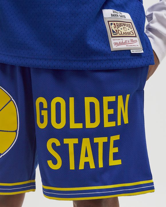 NBA TEAM ORIGINS 7IN MESH SHORTS VINTAGE LOGO GOLDEN STATE WARRIORS