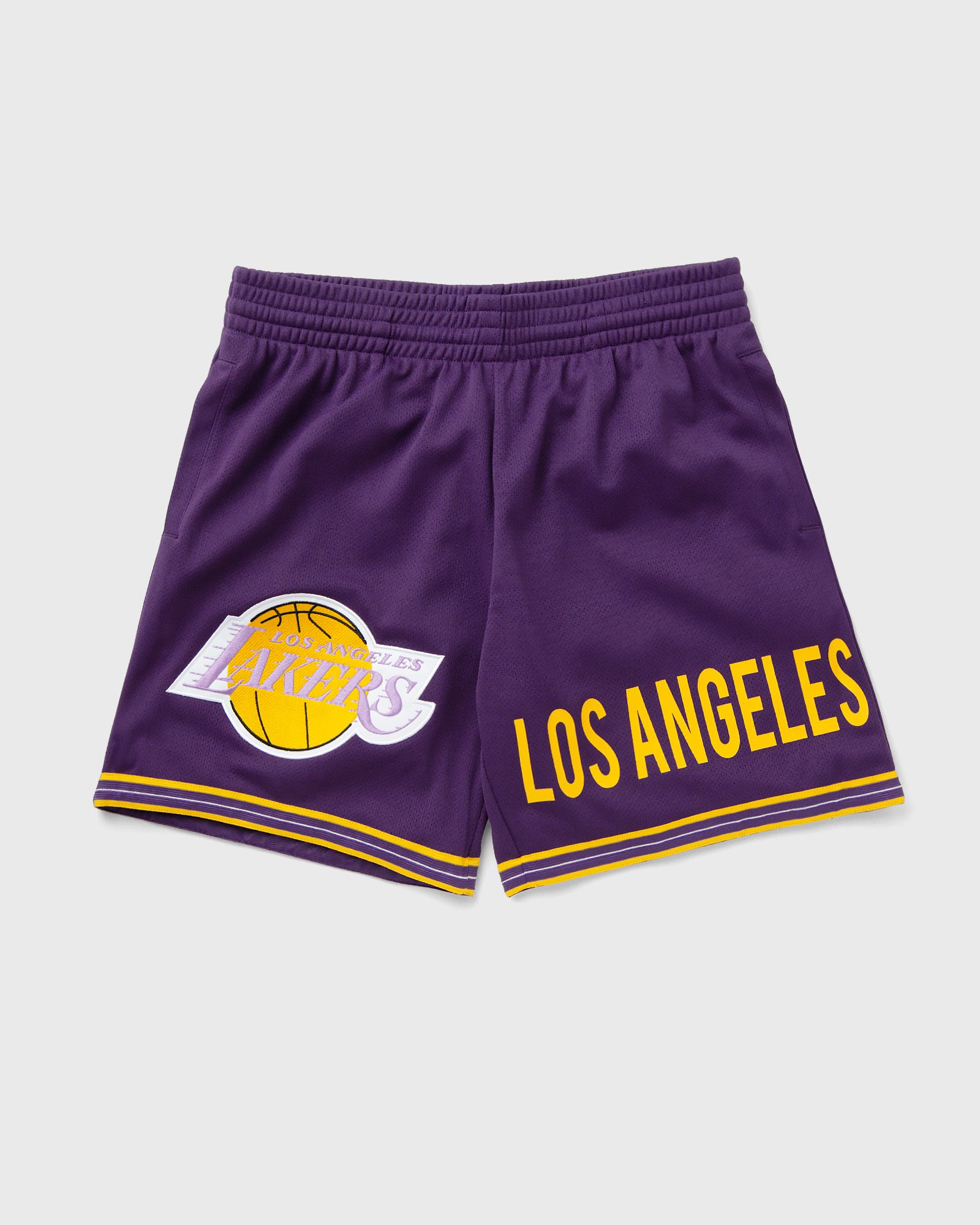 NBA TEAM ORIGINS 7IN MESH SHORTS VINTAGE LOGO LOS ANGELES LAKERS