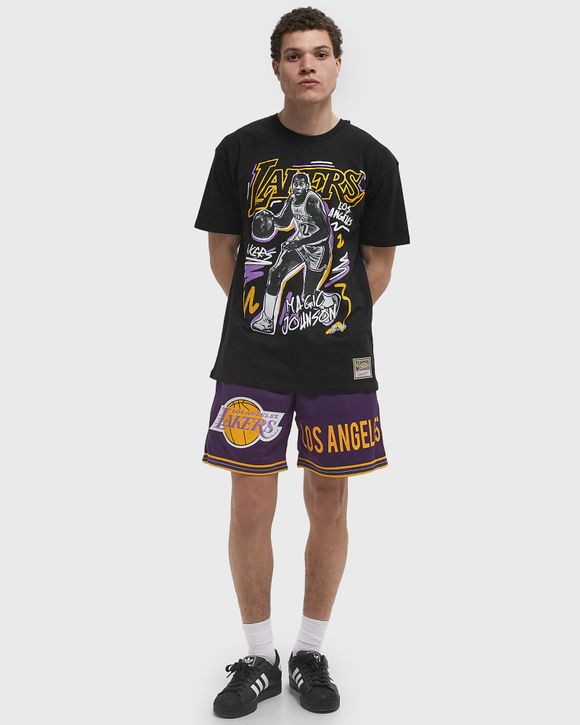 Thumbnail - NBA TEAM ORIGINS 7IN MESH SHORTS VINTAGE LOGO LOS ANGELES LAKERS