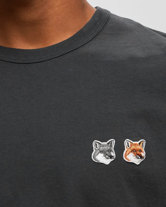 Maison Kitsune DOUBLE FOX HEAD PATCH CLASSIC TEE Black | BSTN Store