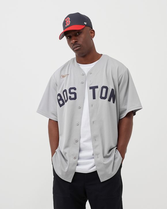 Nike Men's Boston Red Sox Carl Yastrzemski #8 Gray Cool Base Jersey