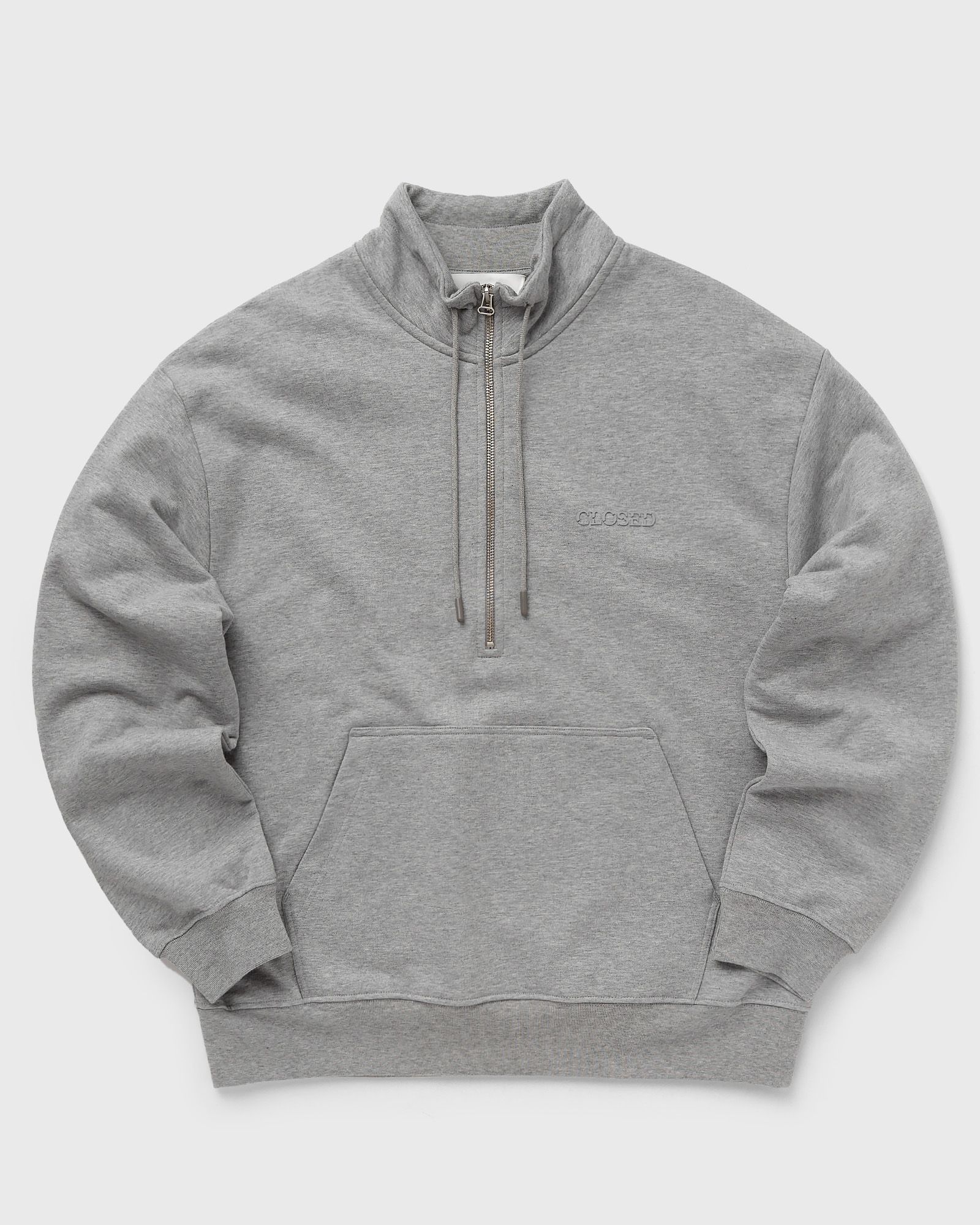 CLOSED - half zip sweat men half-zips grey in größe:m