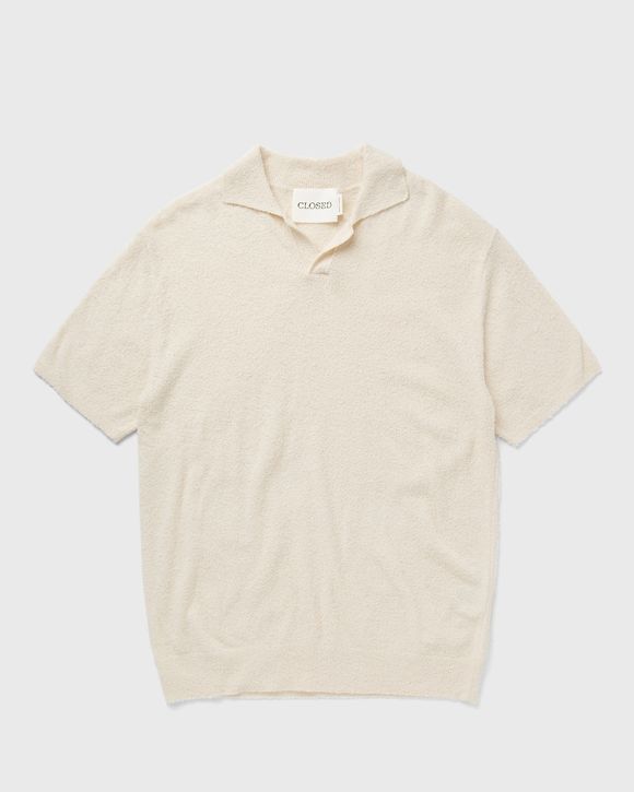 Awake OPEN KNIT EMBROIDERED POLO Beige