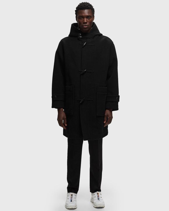 Black duffle coat clearance mens