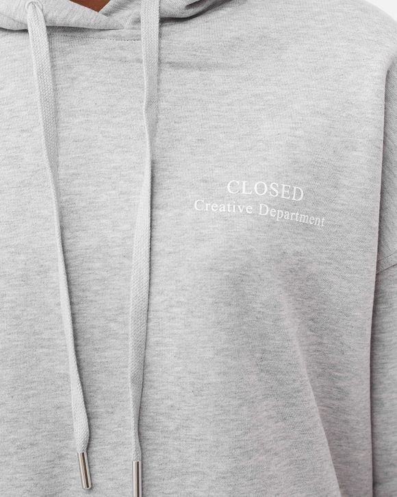relaxed printed hoodie