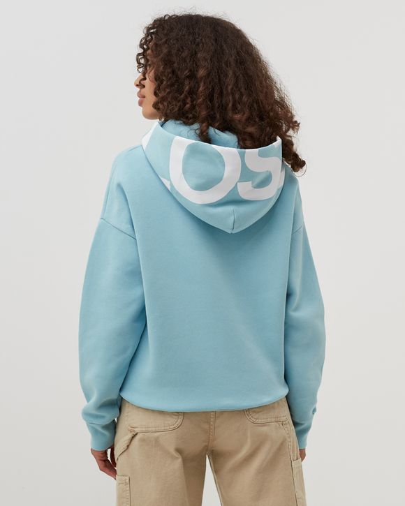 CLOSED WMNS LOGO HOODIE Blue BRIGHT OCEAN