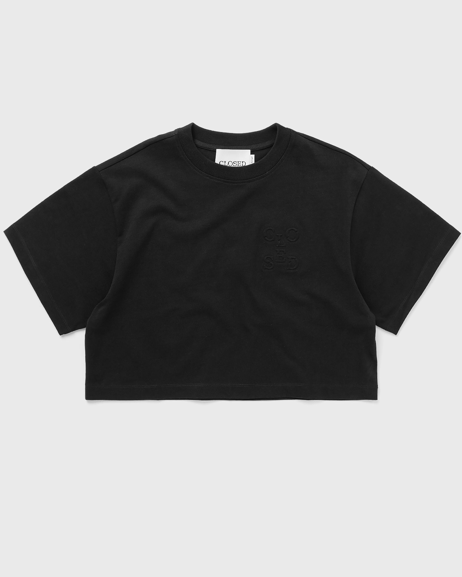CLOSED - croppped t-shirt women shortsleeves black in größe:l