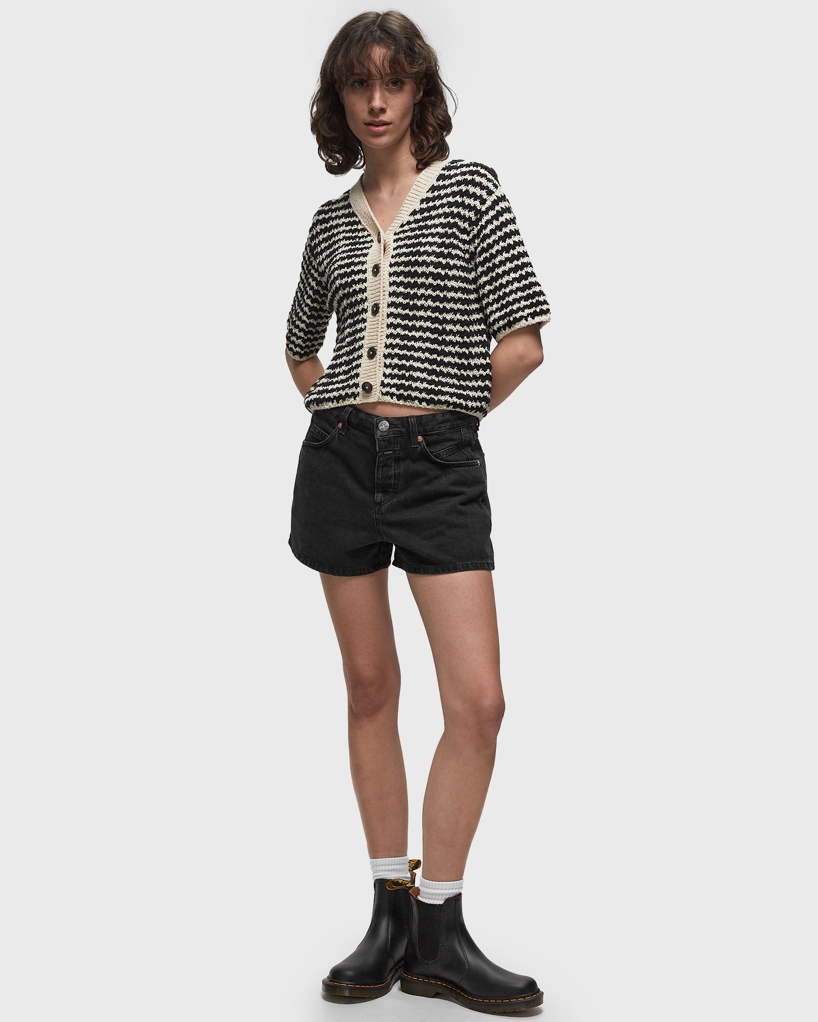 V CARDIGAN SHORT SLEEVE