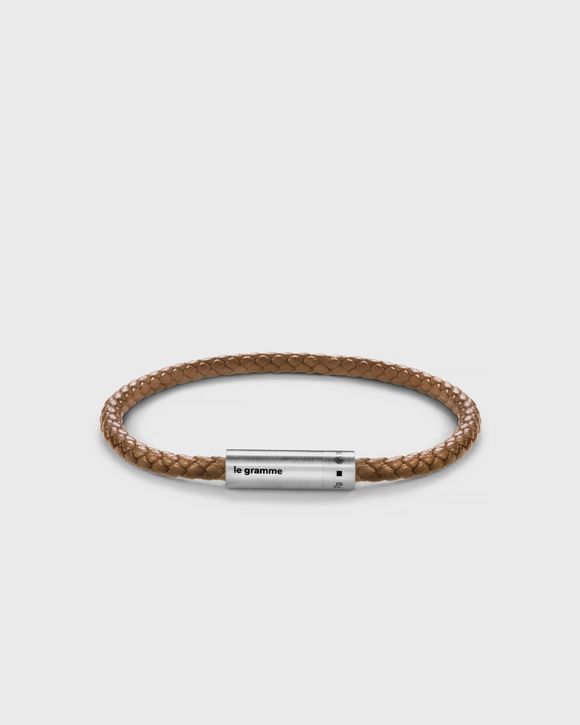 7g camel leather cable bracelet
