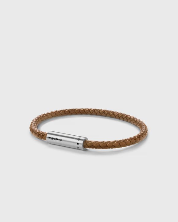 7g camel leather cable bracelet
