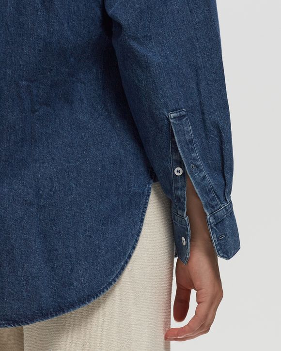 OVERSIZED DENIM BREAST POCKET SHIRT